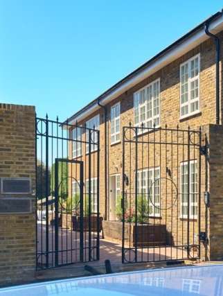 Three restored sash windows